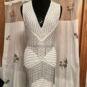 White diamond gem party dress